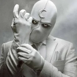 Moon Knight Cosplay Maske Kostume Latex Hjelm Halloween Fest Karneval Tilbehør
