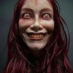 Movehii Halloween Latex Maske, realistiske skræmmende Halloween kostumetilbehør til Halloween fest karneval cosplay rekvisitter
