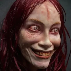 Movehii Halloween Latex Maske, realistiske skræmmende Halloween kostumetilbehør til Halloween fest karneval cosplay rekvisitter