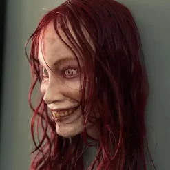 Movehii Halloween Latexmaske, realistisk uhyggeligt Halloween-kostumetilbehør til Halloweenfest Karneval Cosplay-rekvisitter-FX-