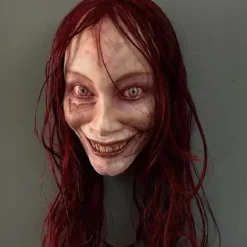 Movehii Halloween Latexmaske, realistisk uhyggeligt Halloween-kostumetilbehør til Halloweenfest Karneval Cosplay-rekvisitter-FX-