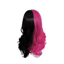 Movie Draculaura Cosplay Kostume Parykker Lange Sort Pink Varmebestandig Syntetisk Hår Halloween Party Rolleleg Carnival Props (FMY) A One Size