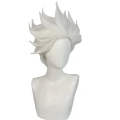 Movie Ursula Cosplay Paryk Hvid Kort Hår til Voksne Kvinder Mænd Halloween Kostume Rekvisitter Cosplay Rollespil Parykker