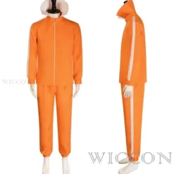 Movie Vector Cosplay Kostume Orange Jakke Bukser Briller Kostumesæt Svamp Paryk Halloween Maskerade Tøj Sæt Festsæt L-WELLNGS L L-FQ3- L glasses