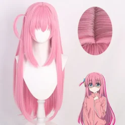 Mu Fei Gotō Ichiri cosplay paryk, pinkt langt hår Lonely rock