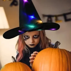 Mub- Engros Halloween Heksehat Med Lys LED Hængende Lysende Udendørs Indendørs Gård Træ Havefest Dekoration uden lys 6 stk._yux without light 6pcs