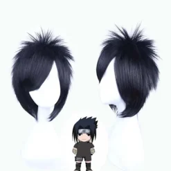 Mub- Engroshandel Japansk Anime Top Cosplay Japanske ninja Kostumer anime Uchiha Sasuke cosplay kostume Wig only 2 XL
