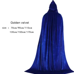 Mub- Factory OEM Tilpasset Cosplay Hætte Kappe Lang Fløjl Kappe Vampyr Halloween Kostume 4 150cm