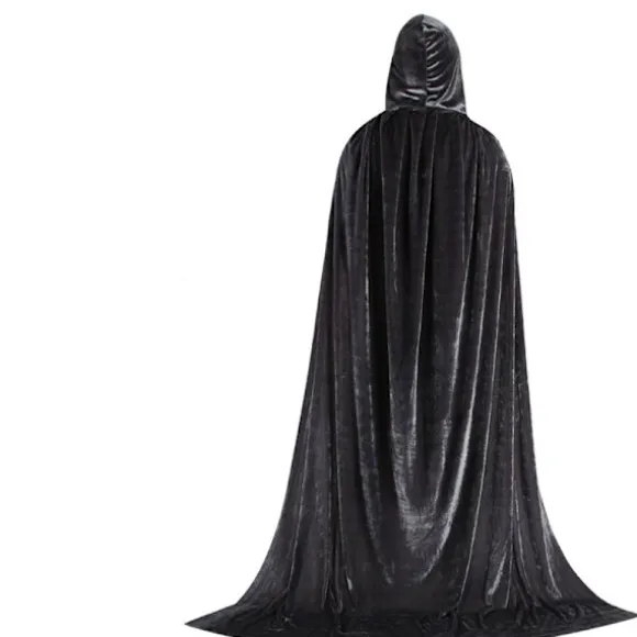 Mub- Factory OEM Tilpasset Cosplay Hætte Kappe Lang Fløjl Kappe Vampyr Halloween Kostume 4 150cm
