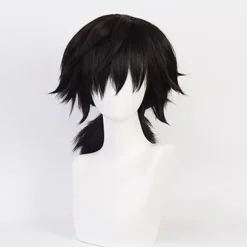 Mub- Fitspi Anime Demon Slayer Kimetsu No Yaiba Tomioka Giyuu Cosplay Kostume Outfit Uniformer Kostumer Børn Voksen Fest Paryk L L Wig