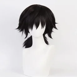 Mub- Fitspi Anime Demon Slayer Kimetsu No Yaiba Tomioka Giyuu Cosplay Kostume Sæt Uniformer Kostumer Børn Voksen Fest Paryk Wig M