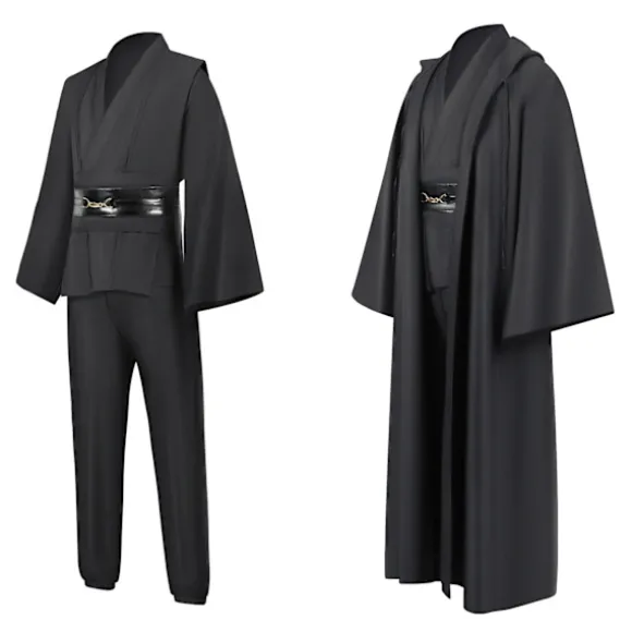 Mub- Obi wan Kenobi Premium Kvalitets Cosplay Kostume Brun Jedi Kåbe fra Star Wars til Lyssværdsdueller Brun Brun.. Brown 2 XL