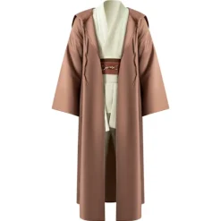 Mub- Obi wan Kenobi Premium Kvalitet Cosplay Kostume sort Jedi Kåbe fra Star the Wars til Lightsaber Dueling Sort Black M