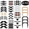 Mustache selvklæbende 48 falske skæg til at lime Schnauzer Fake 48 stk