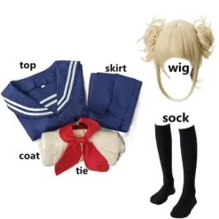 My Hero Academia Himiko Toga Cosplay Kostume JK Uniform Boku No Hero Academia Trøje Paryk Halloween Kostumer til Kvinder style4 style4 style4 style4 S | Fyndiq