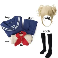 My Hero Academia Himiko Toga Cosplay Kostume JK Uniform Boku No Hero Academia Sweater Paryk Halloween Kostumer til Kvinder style4 style4 M