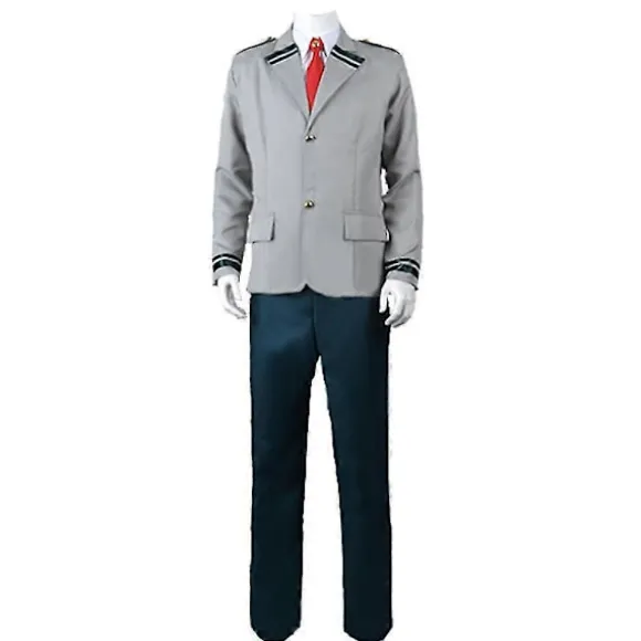 My Hero Academia Kostume Herre Anime Midoriya Izuku Bakugou Katsuki Todoroki Shoto Skoleuniform Outfit Halloween Cosplay Fest Udklædning Komplet Sæt 3XL | Fyndiq