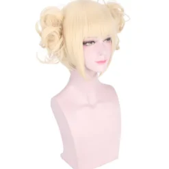 My Hero Academia Toga Himiko cosplay anime paryk delt tiger clips mælkeagtig blond hovedbeklædning