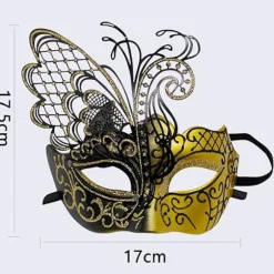 Mystisk Halloween Sommerfugl metal venetiansk maske. Velegnet til kvinders sexede kostumebal, maskerade, karnevalsfest, jul påske
