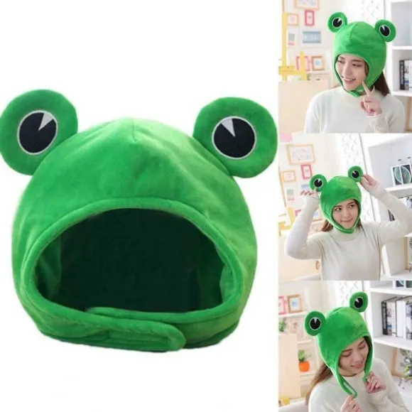 NA/Rolig tegneserie sød plysfrøhat Cosplay-kostume Udklædningshat