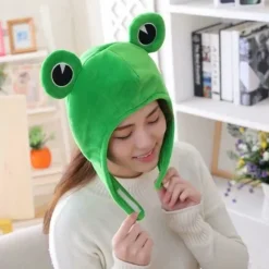 NA/Rolig tegneserie sød plysfrøhat Cosplay-kostume Udklædningshat