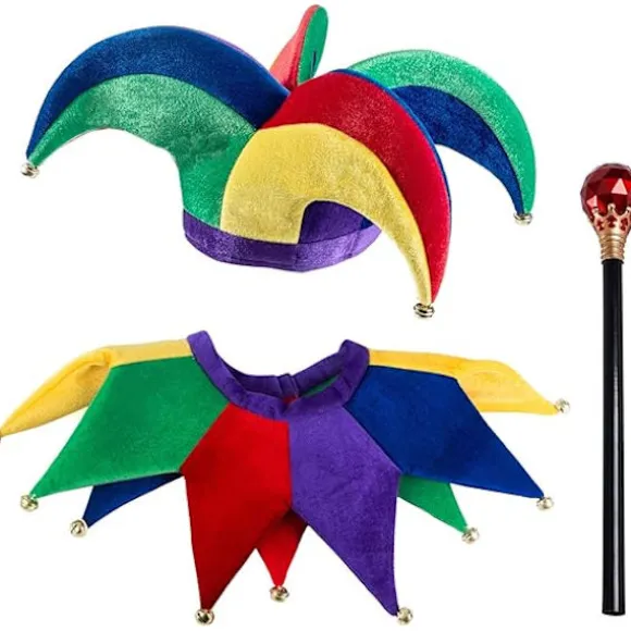Narrekostume - Hat - Jester Clown Kostume - Kongens Nar