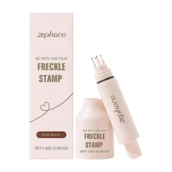 Naturlig fregnepen til realistisk makeup Nem påføring Langtidsholdbar hurtigtørrende formel Alle hudtyper (mørkebrun)