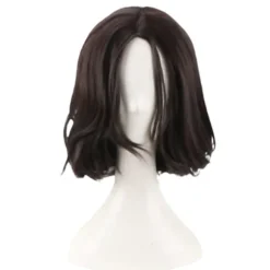Naturlig paryk til John Wick Cosplay, sort kort bølget paryk