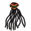 Åndbar Strikket Beret Hat med Lang Sort Dreadlocks Paryk til Sommer Vinter Halloween Fest