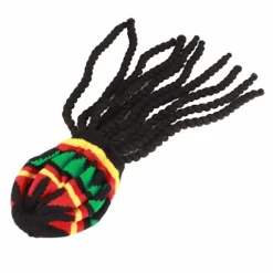 Åndbar Strikket Beret Hat med Lang Sort Dreadlocks Paryk til Sommer Vinter Halloween Fest