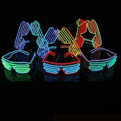 Neon LED Lysende Blinkende Briller Eyewear Til Natklub Halloween Rave Party Diskotek A
