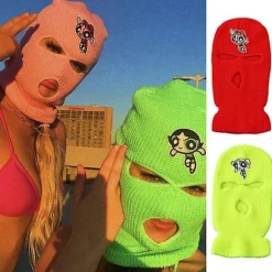 Neon Maske Vinterdækning 10 Farver Halloween Hue Til Fest Motorcykel Cykel Ski Red-S