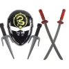Ninja Warrior Set: Maske, Sværd, Dolke, Rød Decor