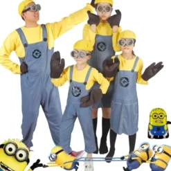 /NN/Anime Minion Hela Familien Cosplay Kostume Dreng Pige Kjole Jumpsuits Pige Girl M