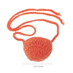 Næsevarmer Personlighed Håndlavet Uldvævning Næsemaske Hold Din Næse Varm Frostsikker Unisex Åndbar Maske (Orange)[YJD] Orange 14.00X4.85X2.25CM