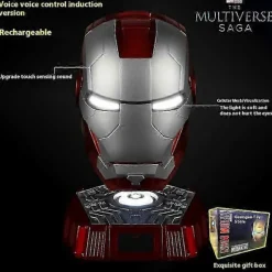 Ny Autoking 1:1 Mk5 Iron Man Hjelm Cosplay Engelsk Stemmeaktiveret Øjeglød Model Legetøj Voksen Elektrisk Bærbar Julegave WSLIHV guld