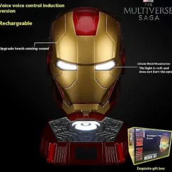 Ny Autoking 1:1 Mk5 Iron Man Hjelm Cosplay Engelsk Stemmeaktiveret Øjenglød Model Legetøj Voksen Elektrisk Bærbar Julegave no box