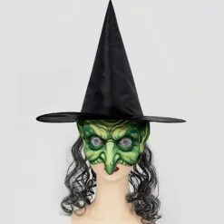 Ny 1-pak Halloween Karneval Fest Scene Rekvisitter Heks Maske