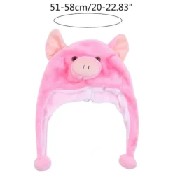 Ny stil krammedyr beanie superblød varm hue med øreklapper fluffy cosplay kostume flere stilarter vinterhue rosa får pink sheep