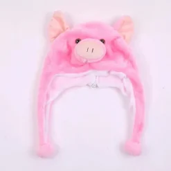 Ny stil krammedyr beanie superblød varm hue med øreklapper fluffy cosplay kostume flere stilarter vinterhue rosa får pink sheep