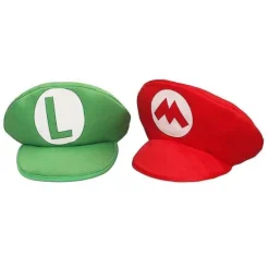 Ny Super Mario Bros. Luigi Tegneserie Rolle Leg Hætte Klassisk Legetøj Anime Figur Halloween Sjovt Tøj Unisex Børn Voksen Hætte Green