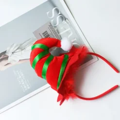 Nye Bedst Sælgende Julebørn Hårtilbehør Elf Hat Pandebånd Sjove Festdekorationer Gaver 4