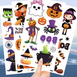 Nye tegneserie Halloween-tatoveringsklistermærker senior følelse drenge og piger feriefest børn midlertidige tatoveringsklistermærker