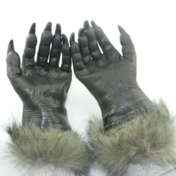Nyhed Varulvshænder til voksne, unisex, brun, one size