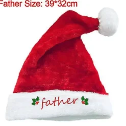 Nytår Julehat Rød Plys Fortykket Julemandshat Til Voksne Børn Vinter Julehuer Festlige Juledekorationer Gaver -Yx Father Hat_tfrf Father Hat