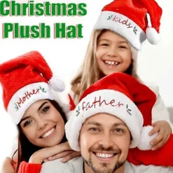 Nytår Julehat Rød Plys Fortykket Julemandshat Til Voksne Børn Vinter Julehuer Festlige Juledekorationer Gaver -Yx Father Hat_tfrf Father Hat