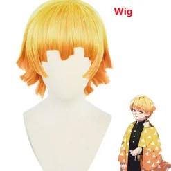 og Halloween gaverAnime Demon Slayer Azuma Zenitsu cosplay kostume til voksne børn, Halloween kostume, kimono, anime karakter co