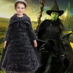 og Halloween gaverOnd Elphaba Heks Kostume Kappe Cosplay Maskerade Fest Outfit Karneval