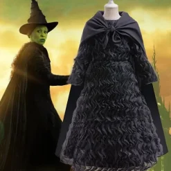 og Halloween gaverOnd Elphaba Heks Kostume Kappe Cosplay Maskerade Fest Outfit Karneval