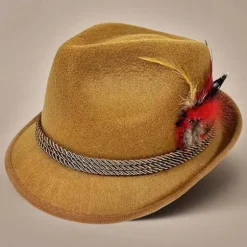 Oktoberfest Hat Widget Øl Trilby Dejlige Homburg Hatte Hovedbeklædning Fest Foto Rekvisitter Gaver Oktoberfest dark brown jazz hat